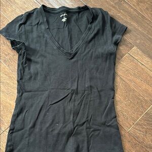 Banana Republic Black Fitted Short Sleeve T-Shirt